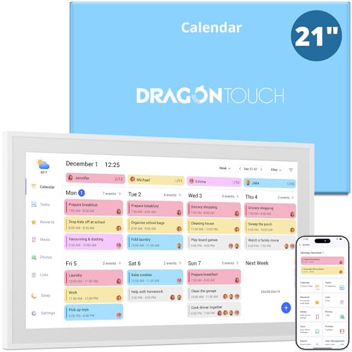 Large image for amazon product "Dragon Touch 21.5″ Digital Calendar"