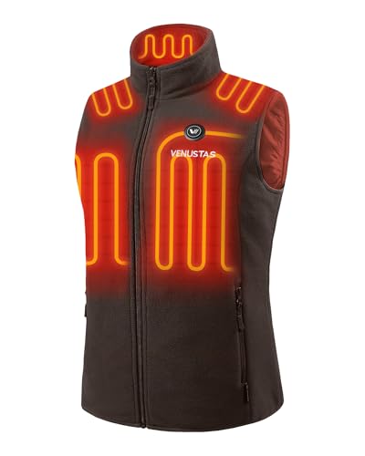 Large image for amazon product "Venustas Men's Fleece Heated Vest with Battery"