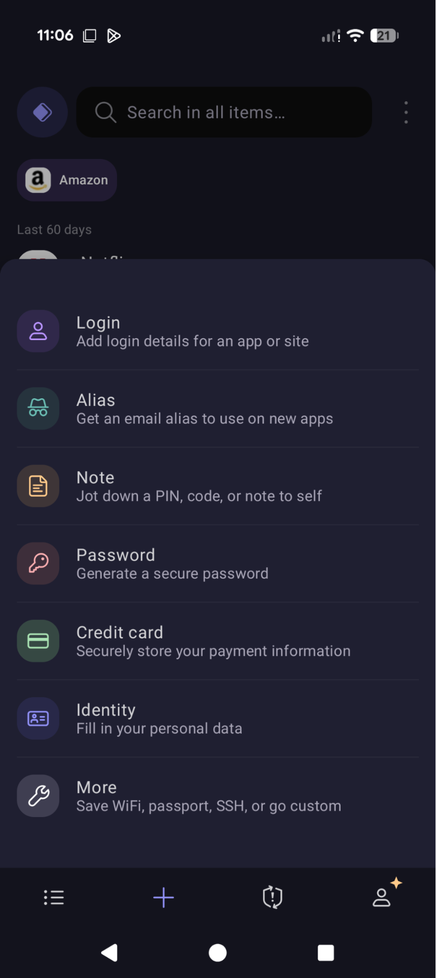 Proton Pass mobile app has all of the same features as the desktop version