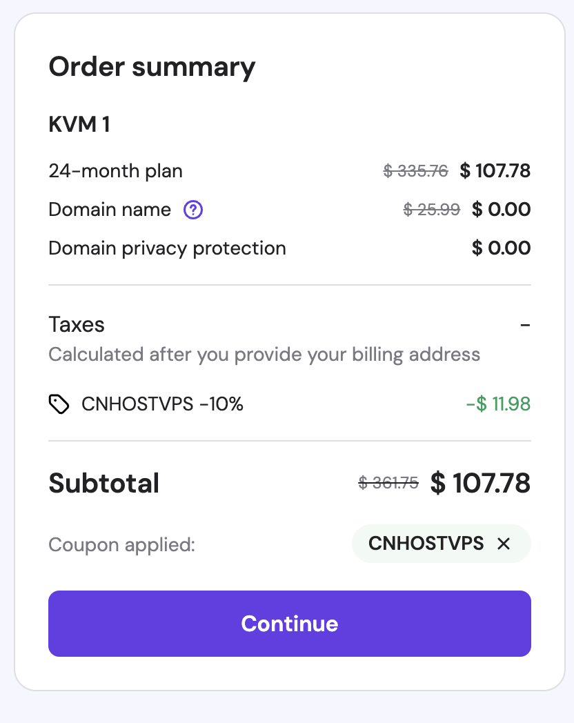 hostinger vps coupon added