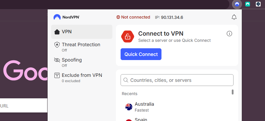 nordvpn quick connect