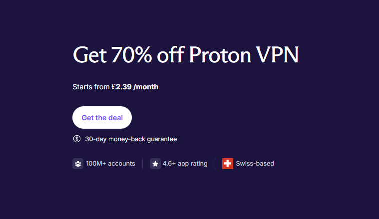 proton vpn deal uk