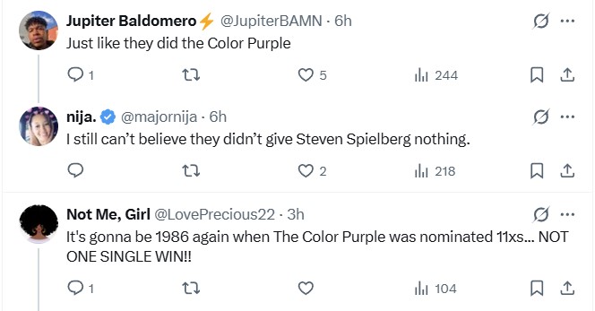 A screenshot of a exchange about Sinners on Twitter.