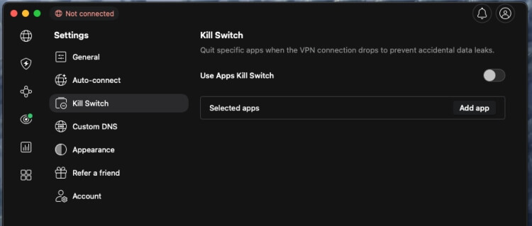 NordVPN security features Kill switch