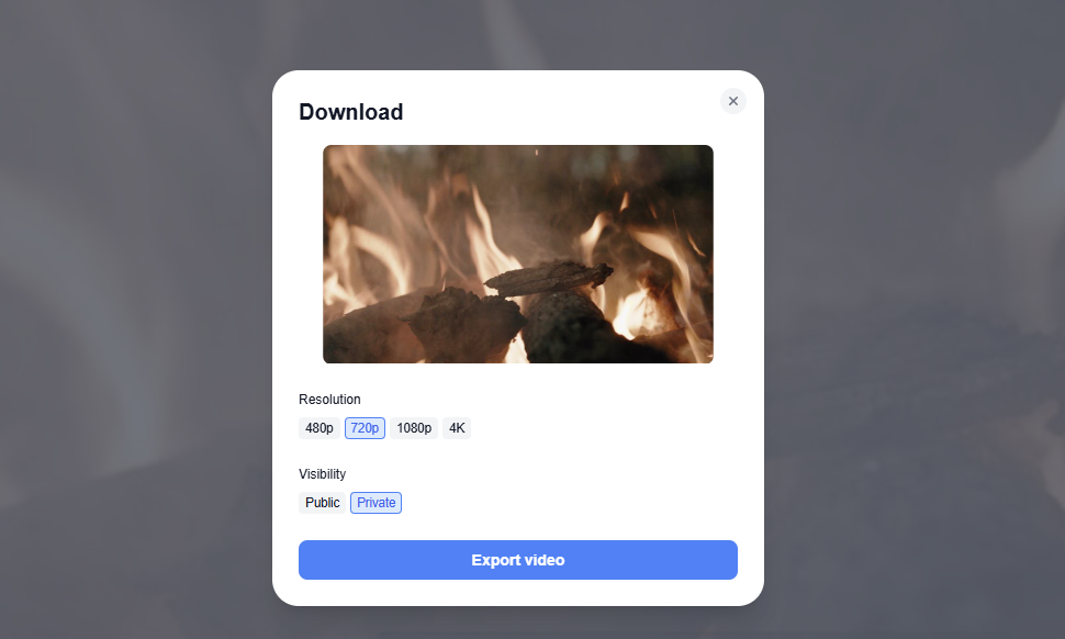 Resolution options with VideoGen
