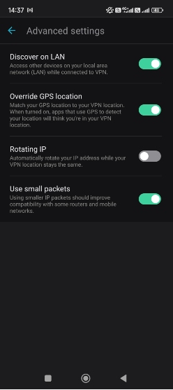 Avancerede Android-indstillinger for falsk placering