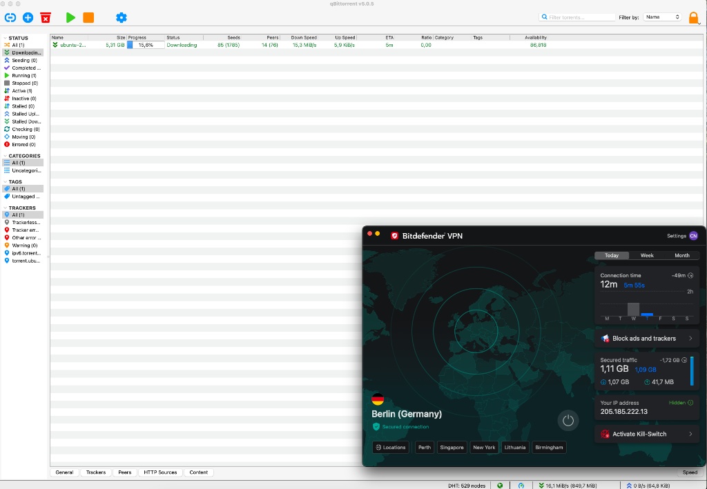 Bitdefender VPN torrenting MacBook