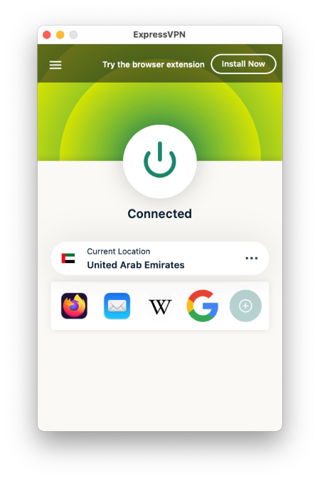 ExpressVPN UAE server
