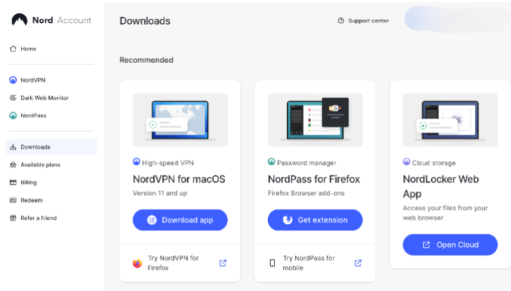Download af NordVPN-appen fra deres hjemmeside