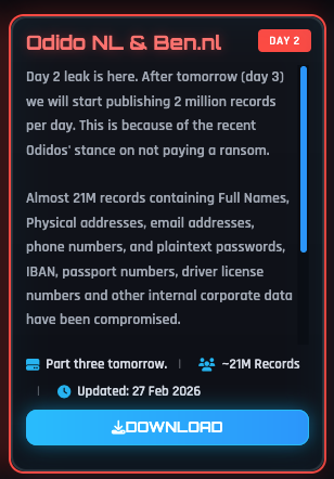 odido dark web post