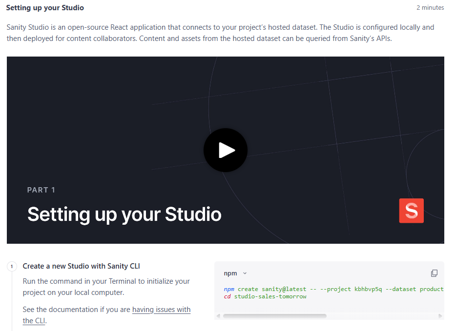 Set up your studio with Sanity AI
