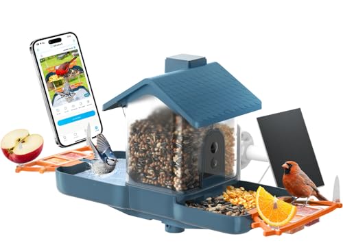 Large image for amazon product "NAVFS Bird Feeder with Camera and Bird Bath"