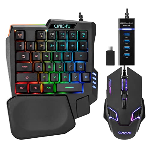 Large image for amazon product "CHONCHOW One Handed Half Keyboard"