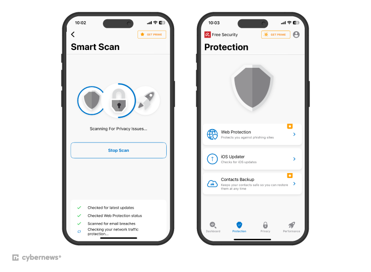 Avira iOS interface 2026