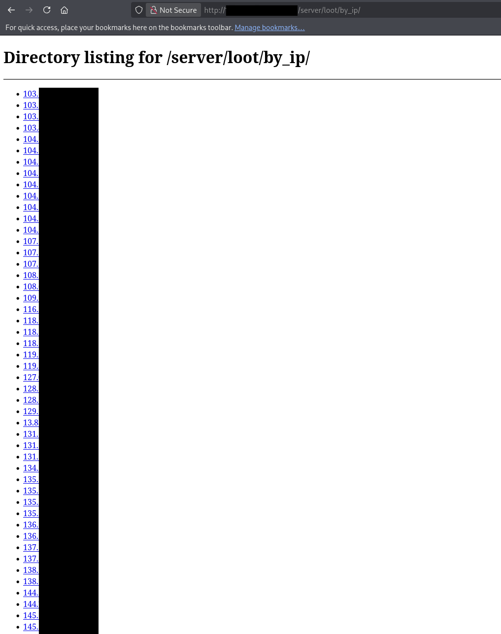 exfiltrated credentials sorted by victim server ip, BuddyBoss