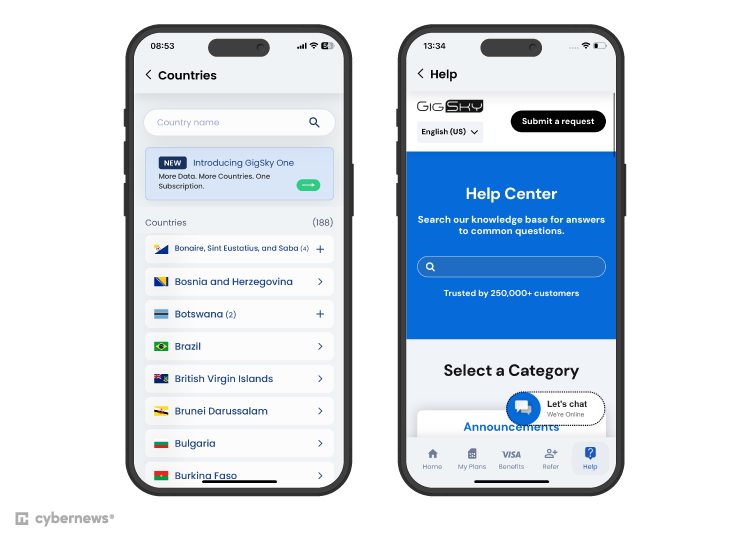 Using GigSky eSIM in Bosnia and Herzegovina