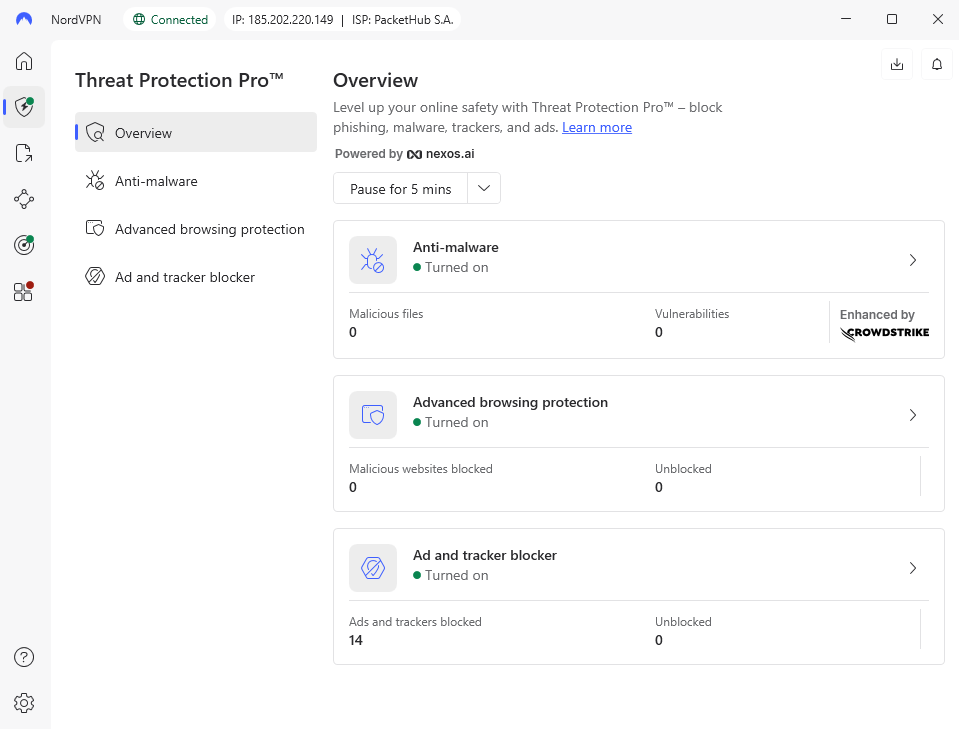 nordvpn tp protection levels new