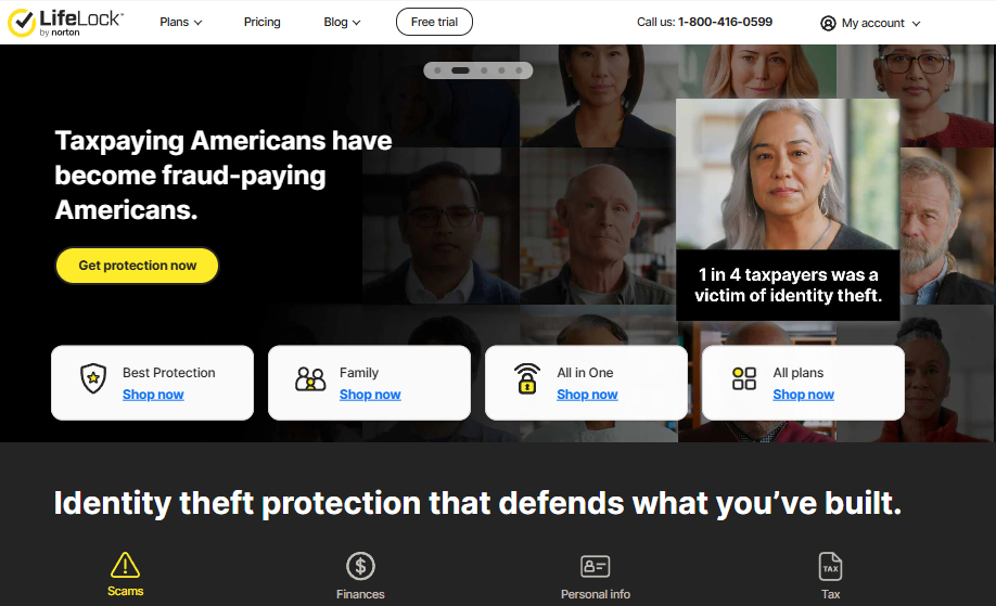 norton identity theft protection homepage