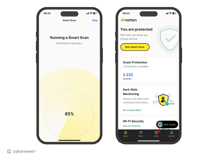 Norton iOS interface 2026