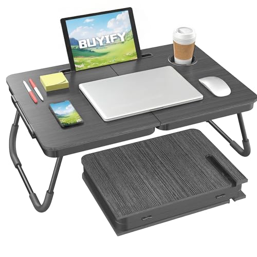 Large image for amazon product "BUYIFY foldable laptop bed desk"