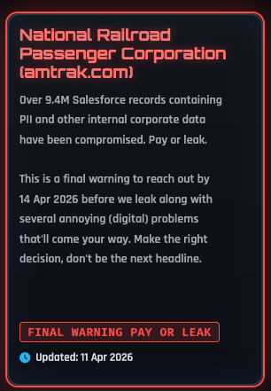 amtrak data leak