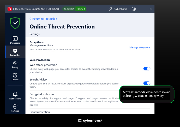 bitdefender real time protection PL