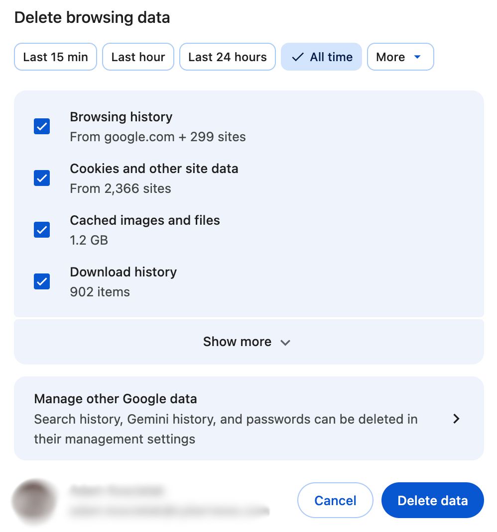 clearcache