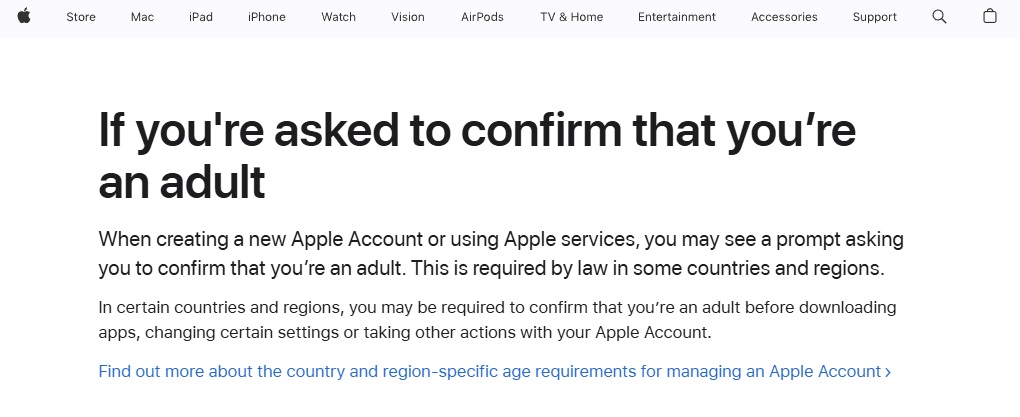 iPhone Apple Store age verification in the UK