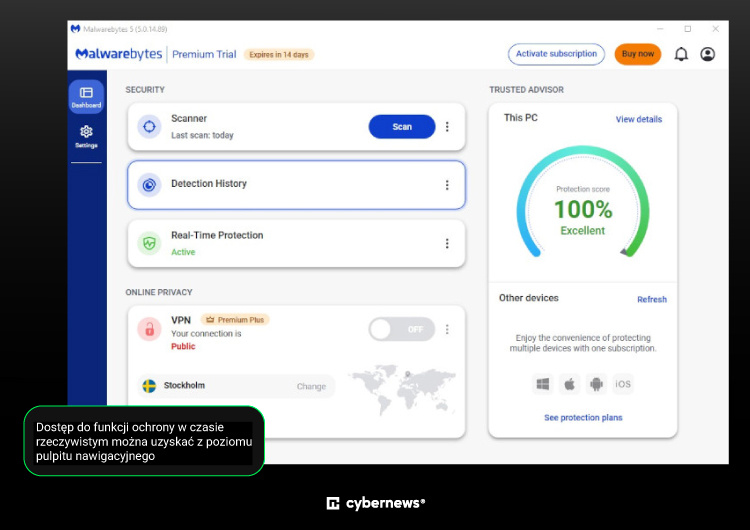 malwarebytes real time protection PL