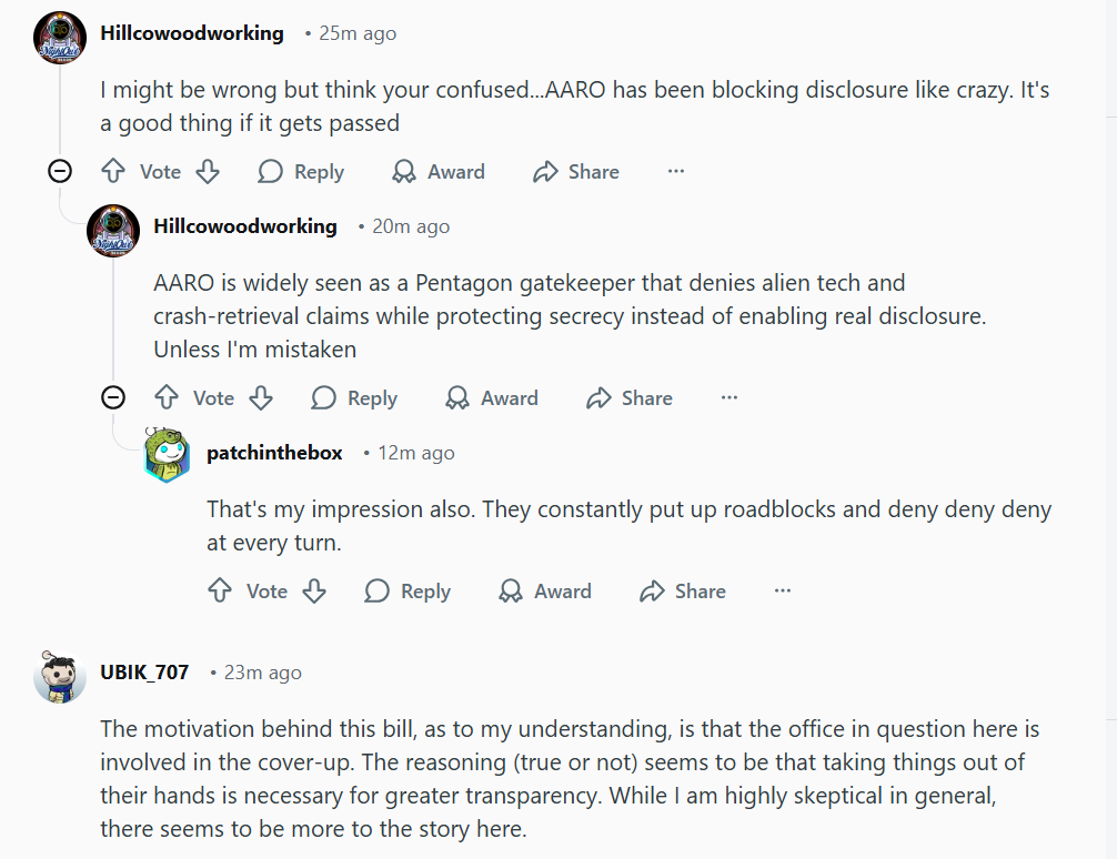 reddit pentagon ufo