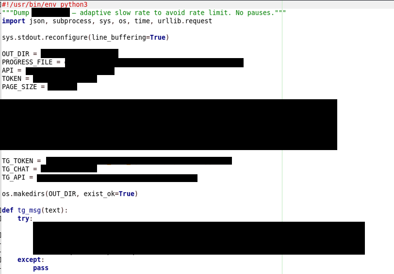 script example redacted
