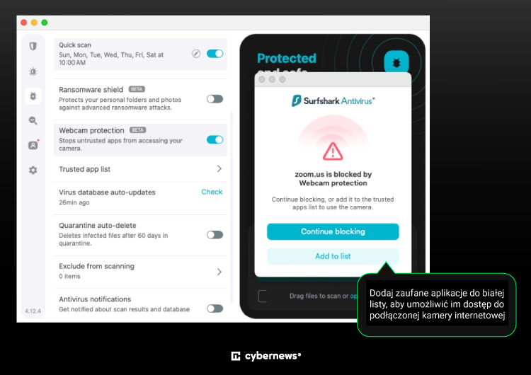 surfshark antivirus web protection PL