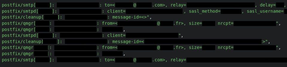 Trafic email de clients d'Alinto
