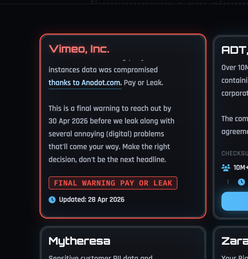 vimeo claimed