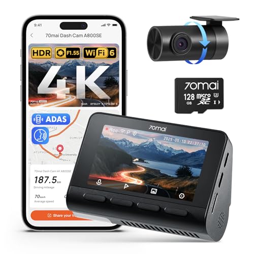 Large image for amazon product "70mai 4K Dash cam (Front & rear view)"