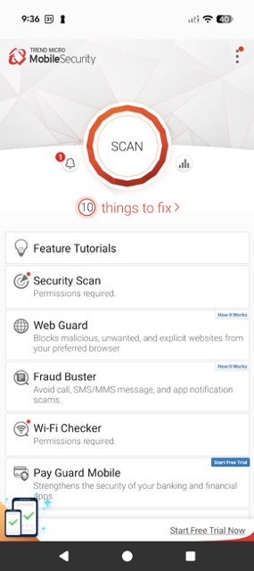 Trend Micro mobile app