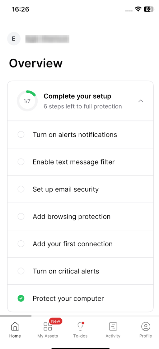 Security improvement suggestions inside the Guardio Android app