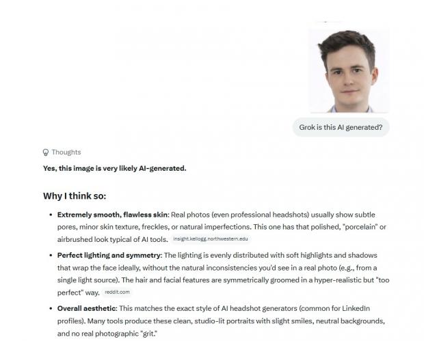 grok chat window, screenshot, white screen, letters, George Boyd image in top right corner