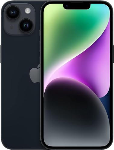 Large image for amazon product "Apple iPhone 14, 128GB, Midnight - Unlocked (Renewed)"