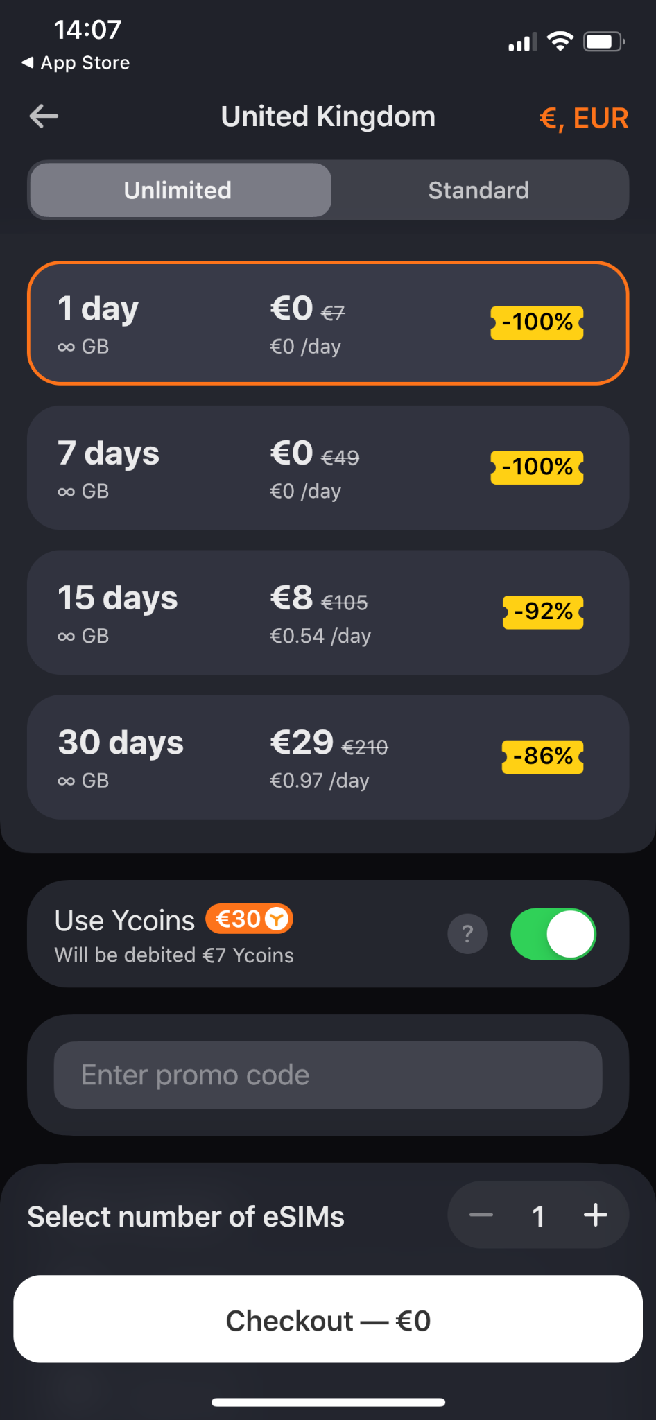 Yasem discounted pricing