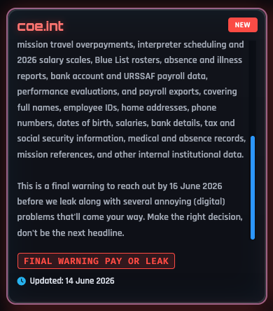 council europe data breach