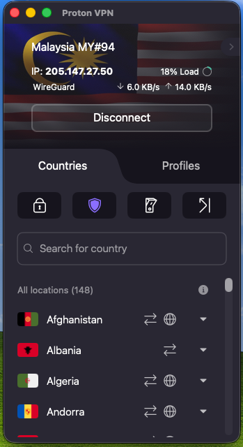 protonvpn malaysia
