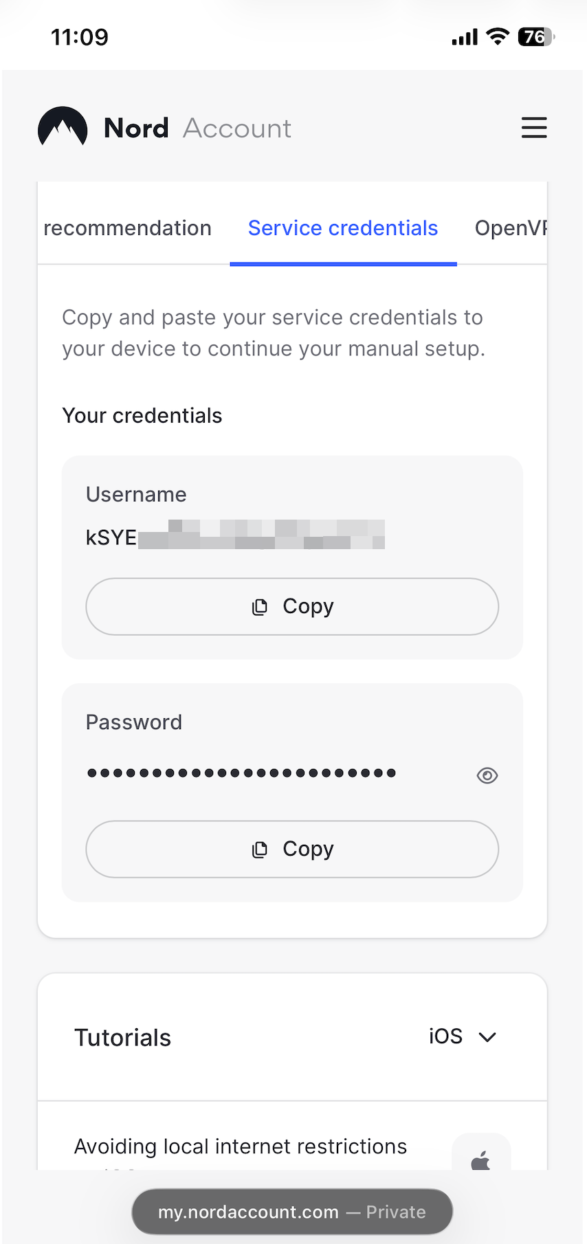step6 VPN configuration