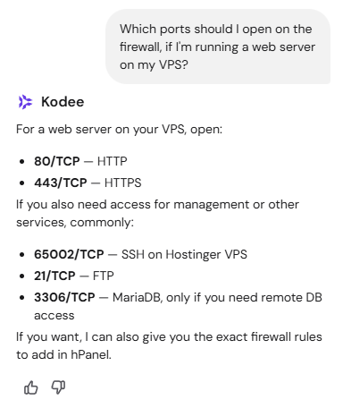 hostinger kodee ai support