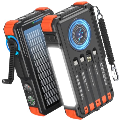 Large image for amazon product "BLAVOR Solar Power Bank, 20000mAh"