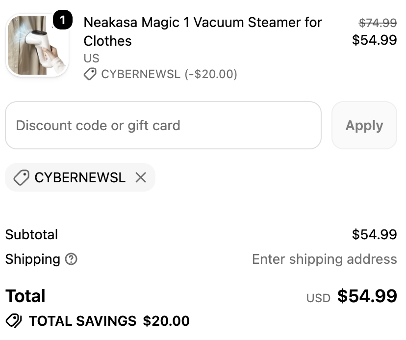 Neakasa discount applied