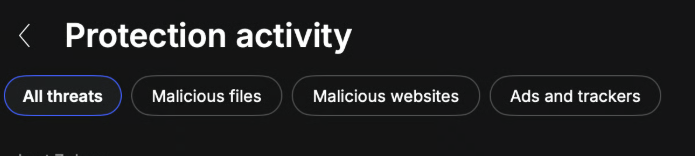 NordVPN protection activity bar