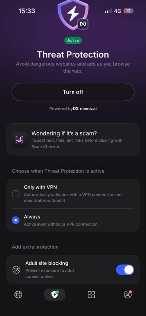 NordVPNs next gen antivirus interface