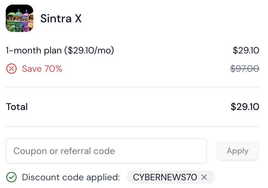 Sintra AI with CYBERNEWS70