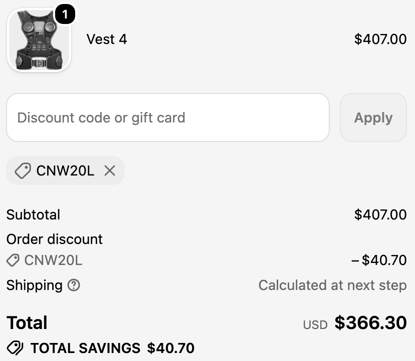 Woojer discount code applied CNW20L